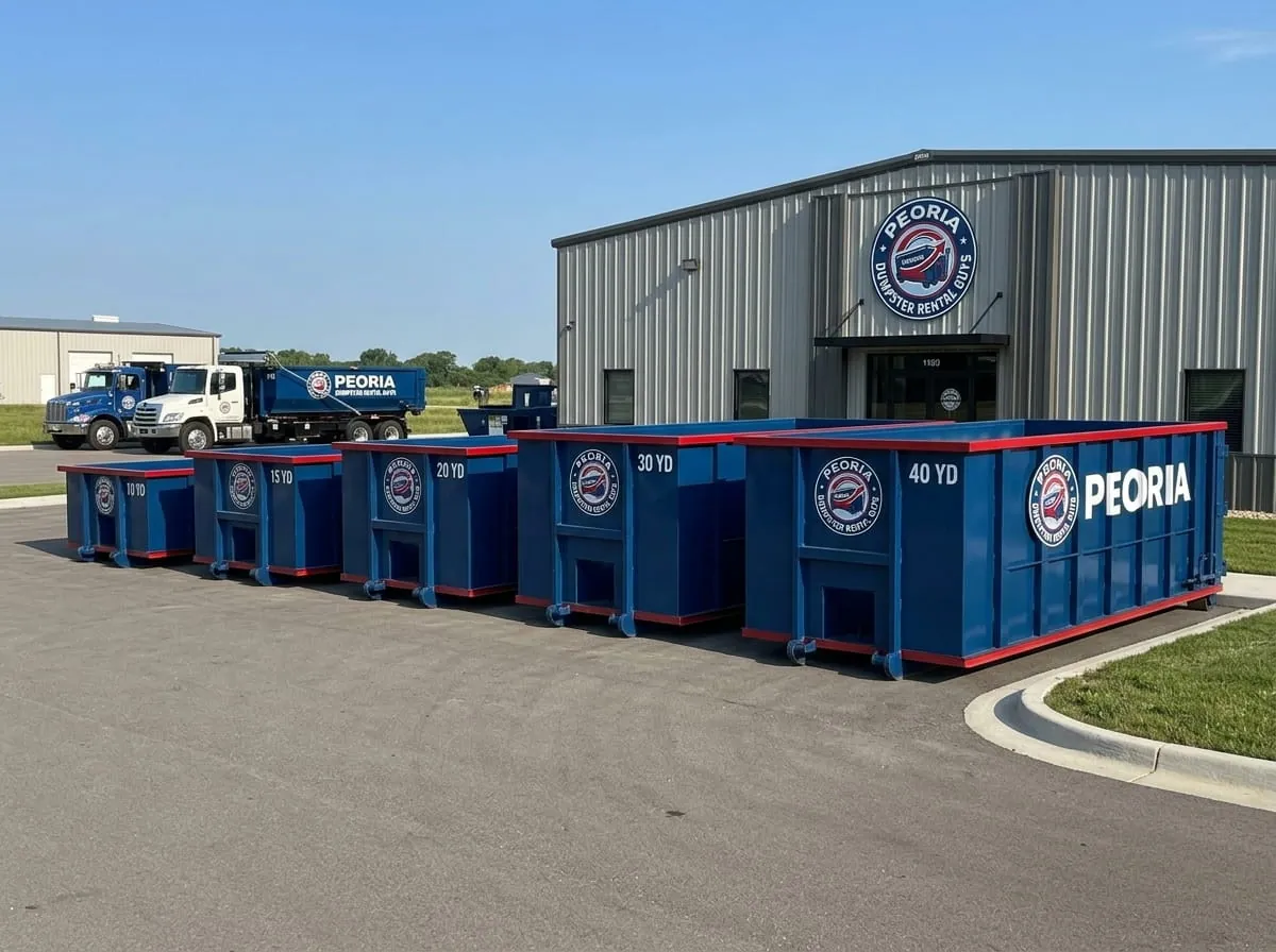 Range of dumpster sizes from Peoria Dumpster Rental Guys in Peoria, AZ